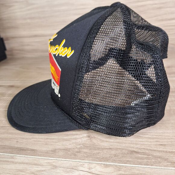 VINTAGE Lonesome Black  Mesh SNAPBACK TRUCKER Hat - Picture 5 of 8